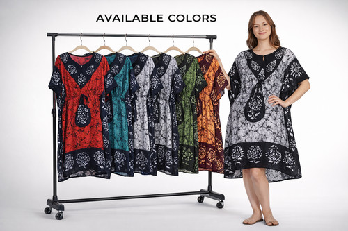 Caftan court femme coton