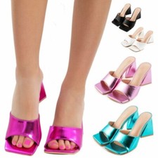 Sabot Femme sandali Mode Talon Triangulaire Mules Chaussures Élégant TooCool