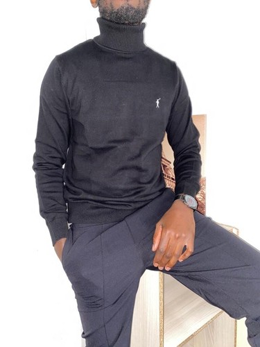 Pull col roulé homme - col,