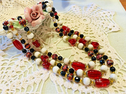 Collier ancien rangs perles - collier, 3
