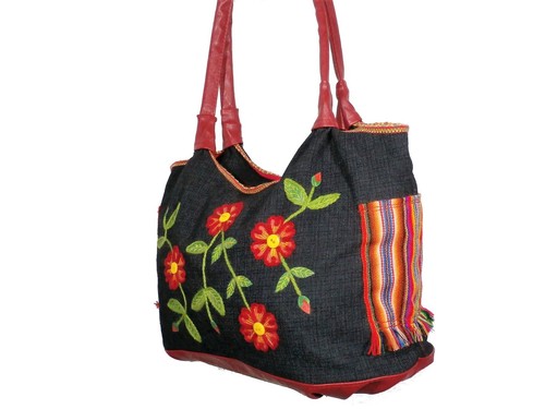 Sac main péruvien tissu à - sac,