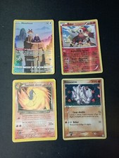 4 cartes Pokémon Hoothoot TG12 Feurisson obscur, Entei et Rhinocorne  Reverse