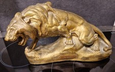 THÉODORE CARTIER TERRE CUITE LION EN FURIE
