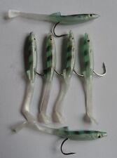 Leurre souple lançon genre raglou dos vert rayé noir excellente qualité ! 8,5cm 