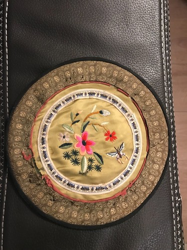 Napperon broderie soie chine - napperon,