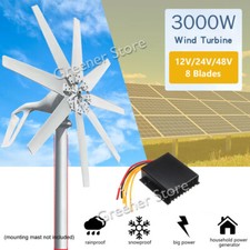 3kW 8 Lames 12/24V 48V Turbine