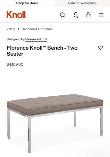 Florence knoll bench two - knoll,
