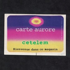 Autocollant / Sticker vintage carte Aurore Cetelem