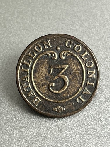 Bouton 3me bataillon - 3me, colonial