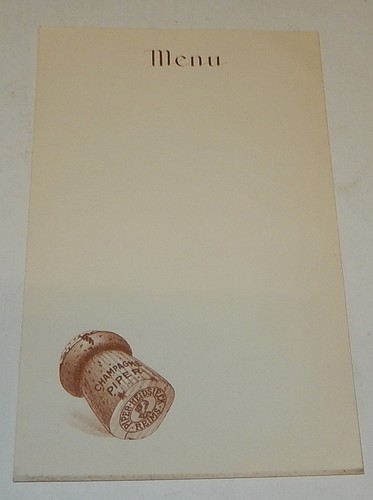 Ancien menu champagne - ancien,