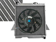 Aluminium Radiateur+Fan pour Triumph TR6 1969-1974 / TR250 2.5L L6 1967-1968