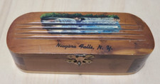 RARE Boîte En Bois Antique Des Chutes Du Niagara, État Parfait