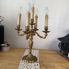 Chandelier 5 Feux Bronze Électrifié Vintage 15475  Lucien Gau