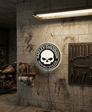 Enseigne Harley-Davidson Skull
