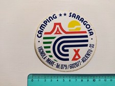 Autocollant Camping Saragosa Vignola Mer Timbre Vintage 80s Originale