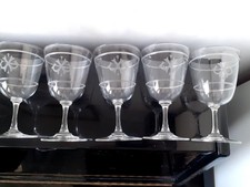 5 Verres à eau  Cristal De