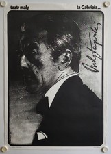 Affiche Polonais Théâtre TEATR MALY - TA GABRIELA Andrzej Łapicki 1976 SWIERZY