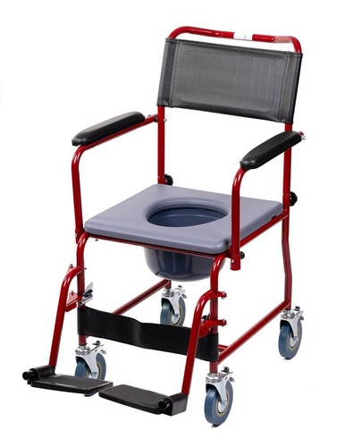 Fauteuil toilette mobile avec