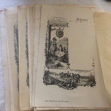 Lot 10 menus ancien 19°