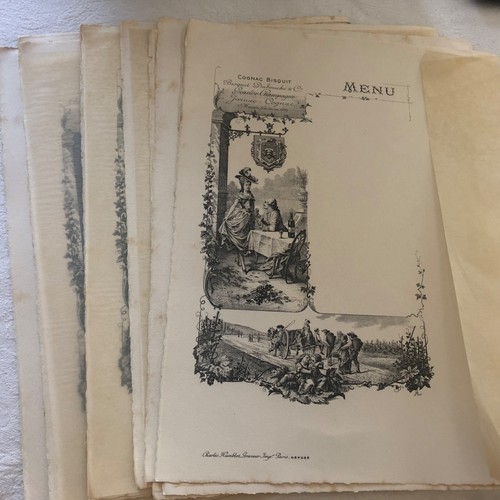 Lot menus ancien - lot, 19°