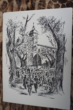 CHRISTIAN DE GASTYNE 1909-1969 TIRAGE MARCHE CROQUIS PROVENCE PROVENCAL 1970 e