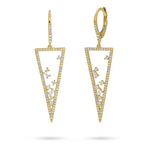 14k jaune naturel baguette - jaune,