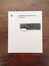 IMAGEWRITER II APPLETALK OPTION USER'S MANUAL