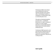 Manuel D'Utilisation Bang Olufsen Beosound 9000 MK2