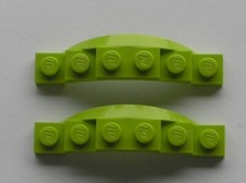 2 x LEGO Lime Vehicle Mudguard