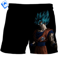 Pantalon de bain costume de plage homme Dragon Ball Goku SSJ bleu