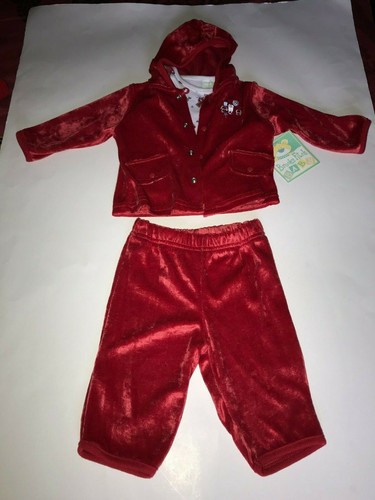 Soft red velour - red, size