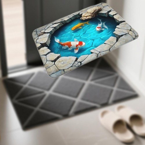 Tapis illusion carpe - 3d,