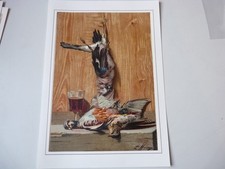 Chromolithographie tableau Nature morte E. Hareux Chasse (23766)