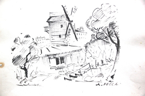 Dessin encre de ch - de,
