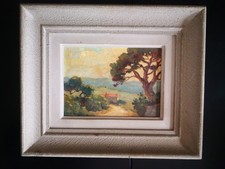 Huile sur panneau peintre Jean Lafon côte varoise méditerranéenne - Art tableau 