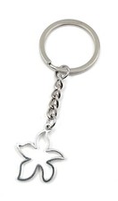 Feuille Fleurs Vanilleblüte Porte-Clés Métal Porte-Bonheur Remorque