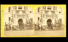 Angleterre, le Prince et la Princesse de Galles en promenade en voiture, ca.1880