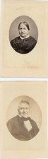 2 PHOTOS CDV 1860, un homme +
