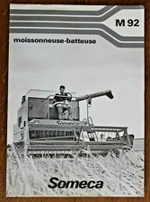 prospectus brochure moissonneuse Someca M 92 tracteur trattore tractor traktor