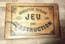 Ancien Jeu de Construction en Bois Architecture Française