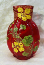 LEGRAS ENAMELLED GLASS VASE