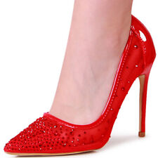 Chaussures Dentelle Escarpins Transparent Paillettes Talons Hauts Ciel Vernis