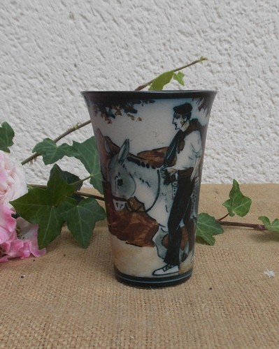 Ancien verre vase ciboure - vase,