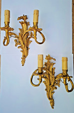 Paire d'appliques Bronze Doré
