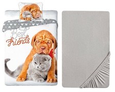 Chien chat lit - lit, simple