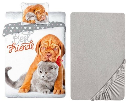 Chien chat lit simple housse - chat,