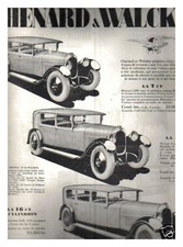 PUBLICITE AUTO CHENARD WALKER