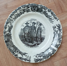 ASSIETTE HB CHOISY- LE ROI  AMÉRIQUE  12 . PERUVIEN  MEXICAIN  PEAU ROUGE