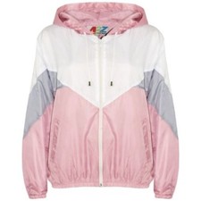 Enfants Filles Garçons Coupe-Vent Vestes Rose Bébé Lambrissé Coupe-Vent 5-13 An