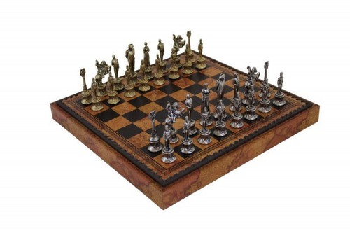 Jeu échecs métal - jeu, en